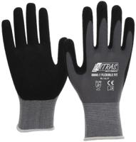 NITRAS SAFETY Nitras fijn gebreide handschoen "flexible fit" glove size 9 knit gray/sw flexible fit - thumbnail
