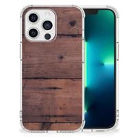 Apple iPhone 13 Pro Stevig Telefoonhoesje Old Wood - thumbnail