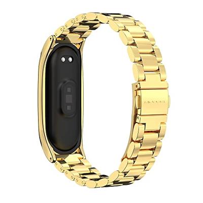 Metalen schakelarmband voor Xiaomi Mi Band 3/4/5/6/7 - Goud Metalen schakelarmband voor Xiaomi Mi Band 3/4/5/6/7 - Goud