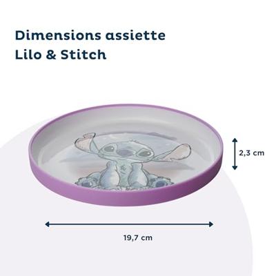 LILO en STITCH 3-delige maaltijdset: antislipbeker + kom + bord