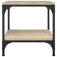 Bijzettafels 2 st 40x40x40 cm bewerkt hout sonoma eikenkleurig - thumbnail