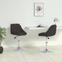 Eetkamerstoelen 2 st kunstleer zwart - thumbnail