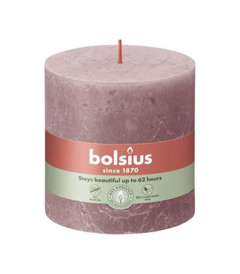 Bolsius kaars rustiek 10x10 cm ash rose