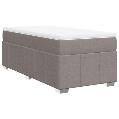 Boxspring met matras stof taupe 100x200 cm - thumbnail