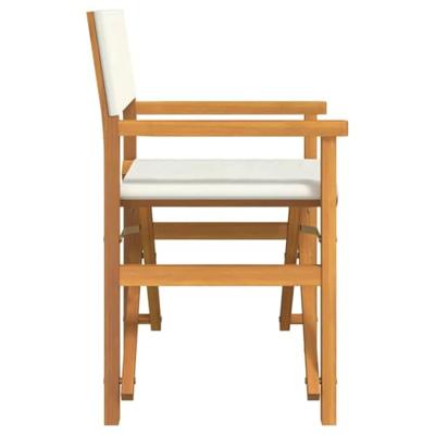 Regisseursstoelen inklapbaar 2 st massief teakhout crmekleurig