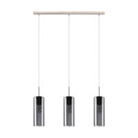 Eglo Eetkamer hanglampSelvino 3-lichts RVS met smoke glas - 98695 - thumbnail