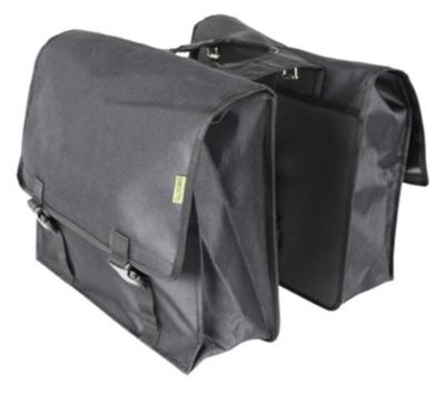 Dresco Super shopper dubbele fietstas 50 liter nylon zwart