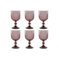 Set van bekers Home ESPRIT Roze Kristal 380 ml (6 Stuks) - thumbnail