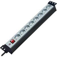 Brennenstuhl 1156057018 Stekkerdoos 19 inch 8-voudig Zwart, Lichtgrijs Randaarde stekker 1 stuk(s) - thumbnail