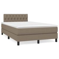 Boxspring met matras stof taupe 120x190 cm - thumbnail