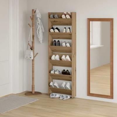 VidaXL Schoenenkast 2 pcs artisan eiken 60 x 18 x 90 cm bewerkt hout VidaXL Schoenenkast 2 pcs artisan eiken 60 x 18 x 90 cm bewerkt hout