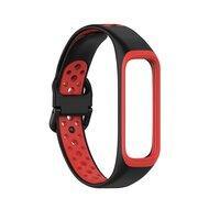 Siliconen band 2 kleurig - Zwart / rood - Samsung Galaxy Fit 2 - thumbnail