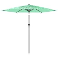Parasol met stalen paal 223x223x213 cm groen - thumbnail