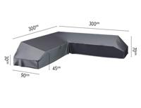 Loungeset platformhoes 300x300x90xH30/45/70 cm AeroCover - Aerocover - thumbnail