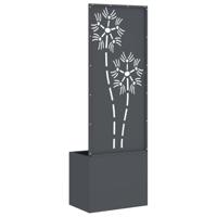 VidaXL Tuin privacy screen bloemen antraciet 50 x 32 x 150 cm - thumbnail