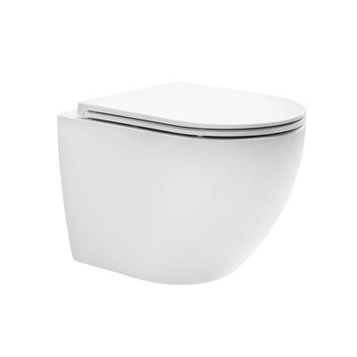 QeramiQ Cyclone Wandclosetpack - 37x52cm - diepspoel - cycloneflush - spoelrandloos - softclose zitting - glans wit 1936844