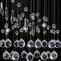 VidaXL Plafondlamp met kristallen kralen spiraal g9 zilverkleurig - thumbnail