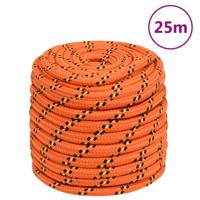 VidaXL Boottouw 18 mm 25 m polypropyleen oranje - thumbnail