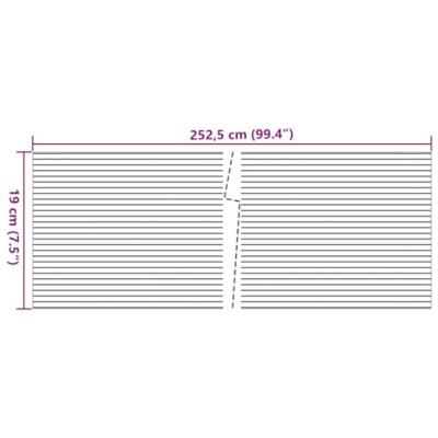 VidaXL Tuinschermen 10 st 252,5x19 m pvc steengrijs