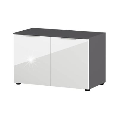 Germania schoenenbank gw-rimini 75x40x48 cm grafietkleurig en wit