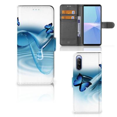 Sony Xperia 10 III | Telefoonhoesje | Met pasjeshouder | Vlinders