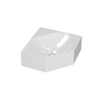INK - Hoekfontein Polystone Zonder Kraangat - 270x270x100 mm - Glans Wit - thumbnail