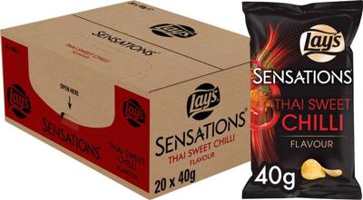 Chips lay's sensations thai sweet chilli zak 40gr Chips lay's sensations thai sweet chilli zak 40gr