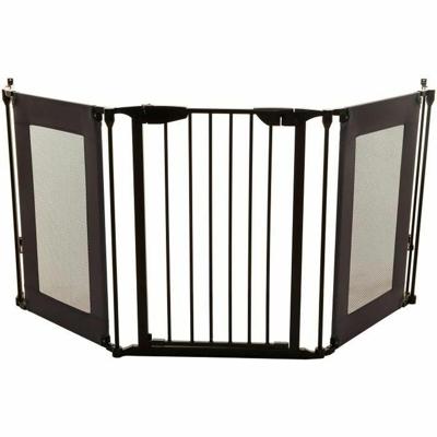 Veiligheidsbarrière - DREAMBABY - DENVER - 3 panelen - 85,5-200 x 74 cm - Bidirectioneel - Zwart