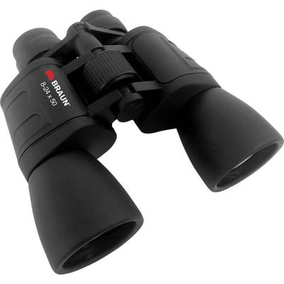 Braun Phototechnik Zoom-verrekijker 20168 8 - 24 x 50 mm Porro Zwart 20168 Braun Phototechnik Zoom-verrekijker 20168 8 - 24 x 50 mm Porro Zwart 20168