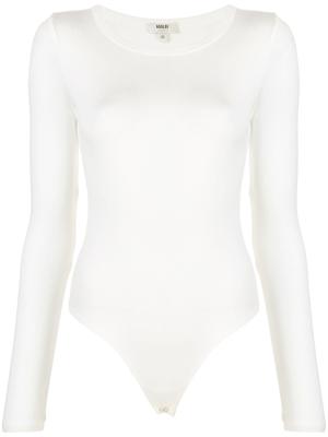 AGOLDE fine knit longsleeved bodysuit - White
