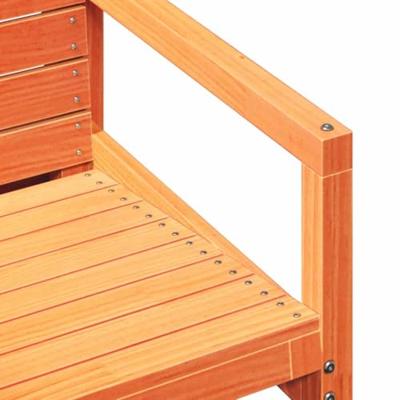 Tuinstoel 57,5x63x76 cm massief grenenhout wasbruin