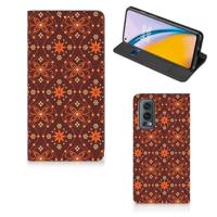 OnePlus Nord 2 5G | Hoesje met Magneet | Batik Brown - thumbnail