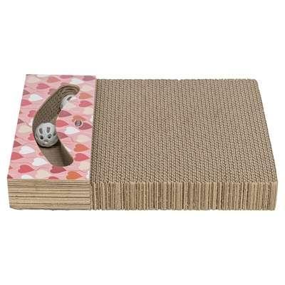 TRIXIE KRABPLANK VALENTIJN MET BALLEN RECHTHOEKIG KARTON ZALM