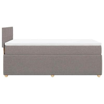 Boxspring met matras stof taupe 100x200 cm