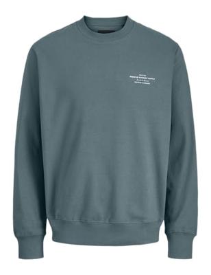 Jack & Jones Jprblachad Branding Sweat Crew Neck Ln Sweater Goblin Blue