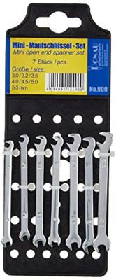 Donau Elektronik 900 Dubbele steeksleutelset 7-delig Sleutelbreedte (metrisch) 3 - 5.5 mm