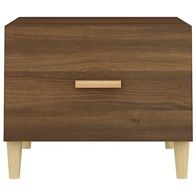Salontafel 50x50x40 cm bewerkt hout bruin eikenkleur