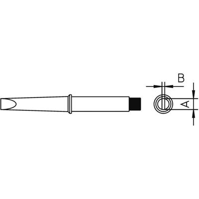 Weller 4CT5C7-1 Soldeerpunt Beitelvorm, recht Grootte soldeerpunt 3.2 mm Inhoud: 1 stuk(s)