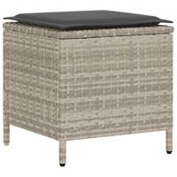 6-delige Loungeset met kussens poly rattan lichtgrijs - thumbnail