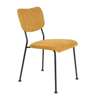Zuiver Eetkamerstoel 'Benson' Rib, kleur Okergeel - thumbnail