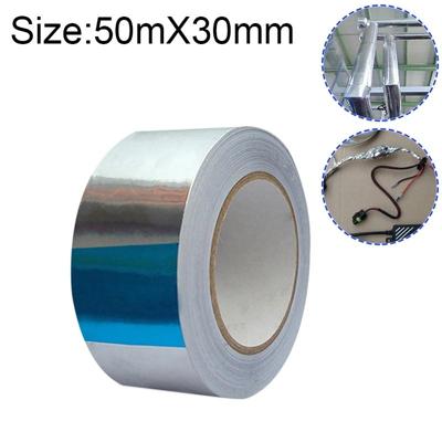 Aluminium Tape Lampblack Machine Pot zilverpapier papier Tape afdichten waterdichte hoogtemperatuur Tape grootte: 50 m x 30 mm Aluminium Tape Lampblack Machine Pot zilverpapier papier Tape afdichten waterdichte hoogtemperatuur Tape grootte: 50 m x 30 mm