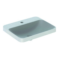 Geberit VariForm opbouwwastafel rechthoekig 55 cm 1 kraangat zonder overloop KeraTect, wit - thumbnail