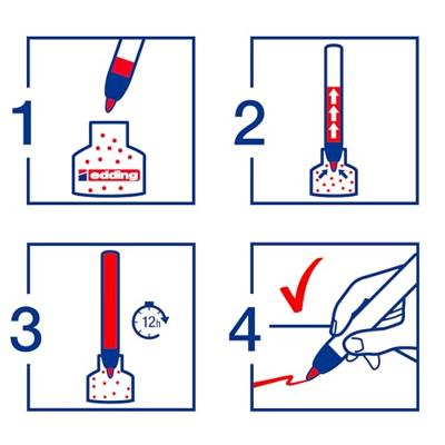 Edding permanent marker Ecoline e-21 set van 4 stuks in geassorteerde kleuren - thumbnail