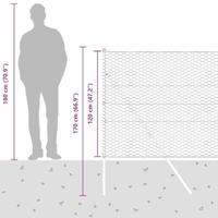 VidaXL Afrasteringspaal groen 10 x 1,2 m (36 mm gaas) staal en pvc - thumbnail