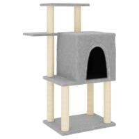 VidaXL Kattenmeubel met sisal krabpalen 97 cm lichtgrijs - thumbnail