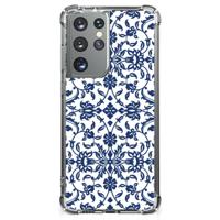 Samsung Galaxy S21 Ultra Case Flower Blue - thumbnail