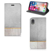 Apple iPhone Xr Book | Wallet Case | Wood Concrete - thumbnail