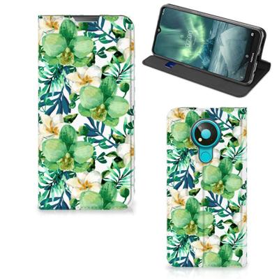 Nokia 3.4 Smart Cover Orchidee Groen Nokia 3.4 Smart Cover Orchidee Groen
