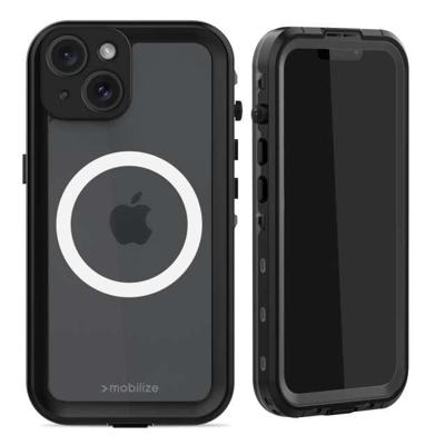 Mobilize MagSafe Compatible Waterproof Case Apple iPhone 15 Clear/Black