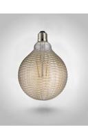 Decoratieve LED lichtbron amberglas E27 fitting &apos;Avra&apos; - thumbnail